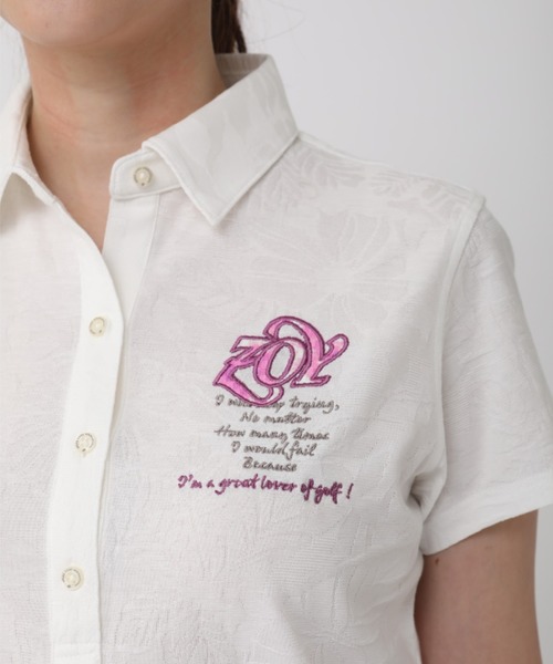 人気定番 ポロシャツ PayPayモール店 - 通販 - PayPayモール 《ZOY》WOMENS ボタニカルリンクス半袖ポロシャツ ZOZOTOWN SALE得価