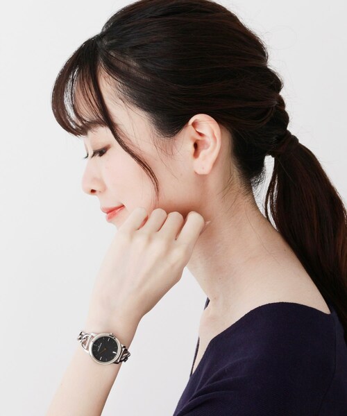 COCOSHNIK（ココシュニック） 腕時計 SSラウンドチェーンベルト