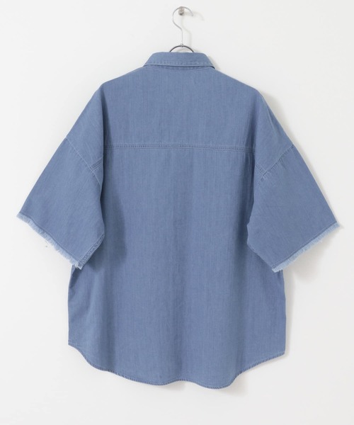 新品大人気 シャツ PayPayモール店 - 通販 - PayPayモール ブラウス GOODBETTERBEST デニムフリンジ半袖シャツ ZOZOTOWN セール新作