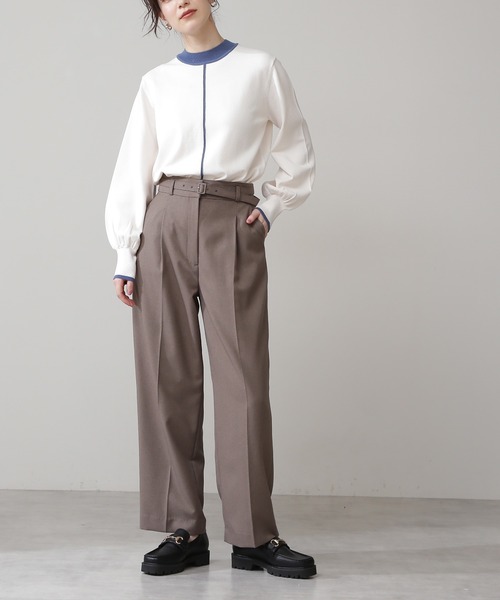 パンツ ◇ドライタッチストレートパンツ