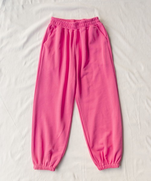 正規品♡裏毛ロゴロングパンツ上下セット♡ラベンダー ロゴ裏毛ロングパンツ(ロングパンツ)｜ルームウェア・パジャマ