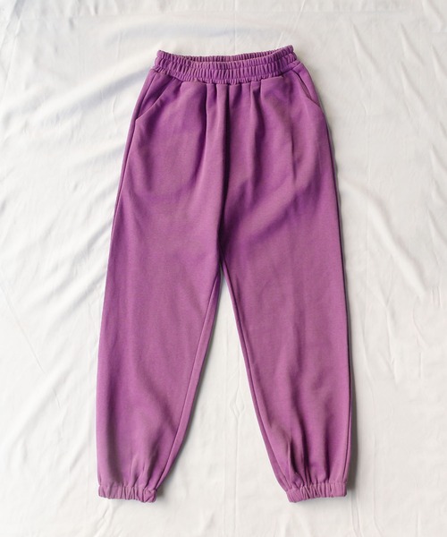 正規品♡裏毛ロゴロングパンツ上下セット♡ラベンダー me+em select スウェットパンツ ジャージ 「 24色展開 」裏毛