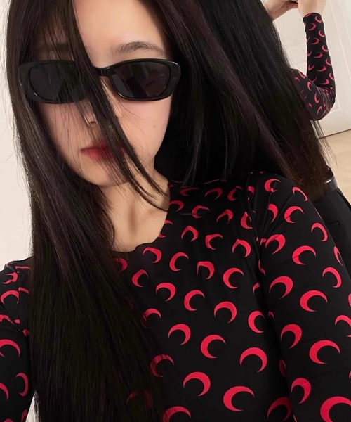 Mangrove tシャツ ムーンプリントトップス レディース