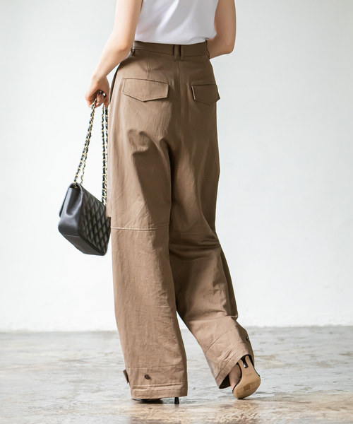tabrikシルクカーゴパンツ サイドポケット tabrikシルクカーゴパンツ サイドポケット