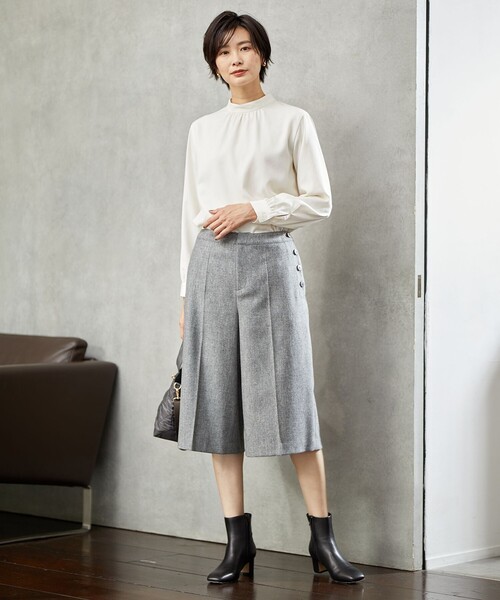 パンツ シャンブレーツイル キュロット レディース : ZOZOTOWN