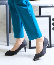 attagirl パンプス ゴールドラインポインテッドトゥパンプス