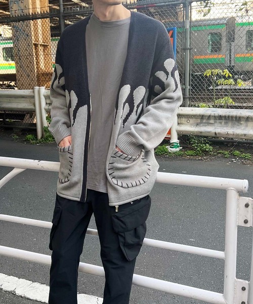 roar guns（ロアーガンズ） カーディガン 5 GG NTERSIA KNIT メンズ