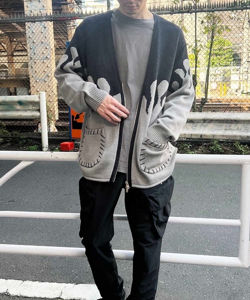 roar guns（ロアーガンズ） カーディガン 5 GG NTERSIA KNIT メンズ
