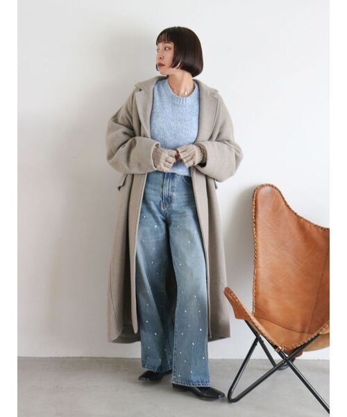 ニット セーター カラーモヘヤ混ルーズニット レディース Ungrid ニット セーター カラーモヘア混ルーズニット レディース