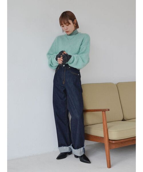 ニット セーター カラーモヘヤ混ルーズニット レディース Ungrid ニット セーター カラーモヘア混ルーズニット レディース