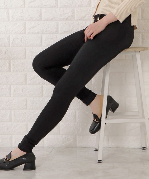 Lace Ladies パンツ ボタン付きハイウエストストレッチパンツ