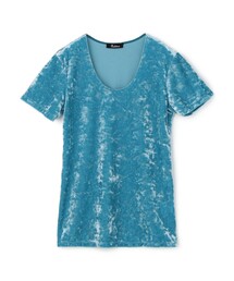 tシャツ クラッシュベロアカットトップ レディース VIOLETTA tシャツ クラッシュベロアクロップドトップス