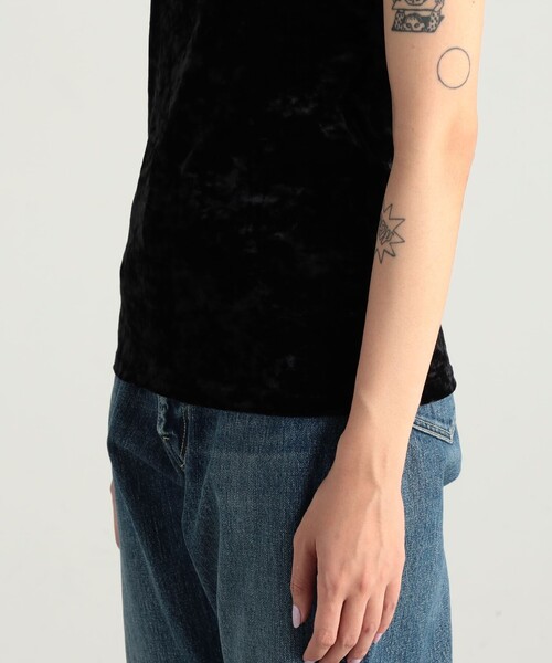 ブラウス シャツ クラッシュベロアシャツ レディース セール】 クラッシュベロアTシャツ （Tシャツ）｜TOMORROWLAND