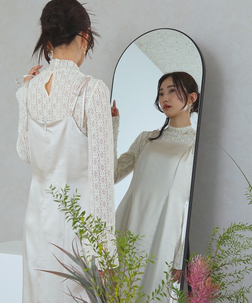 Kana ワンピース ロング キャミワンピース リボン 結婚式
