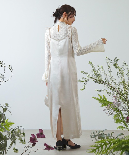 Kana ワンピース ロング キャミワンピース リボン 結婚式