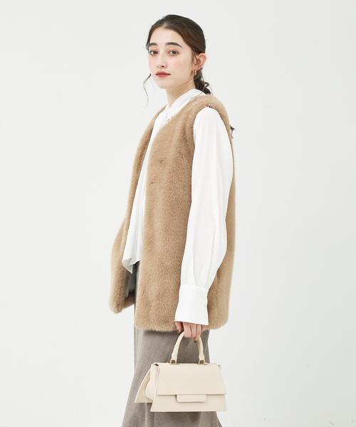 Rouge vif ベスト ジレ エコファーベスト レディース : ZOZOTOWN