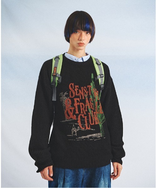 トレーナー スウェット A'GEM/9 × .kom「MAIN BOOTH/メインブース」Sand Hill Sweater/サンドヒル セーター レ A'gem 9 トレーナー スウェット A'GEM/9 × .kom「MAIN BOOTH