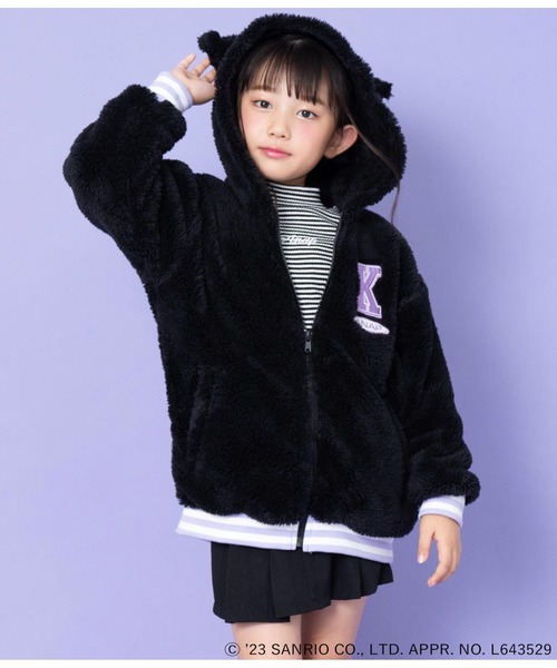 パーカー ANAPKIDS×クロミ耳付きボアジップパーカー「ジュニアお揃い 