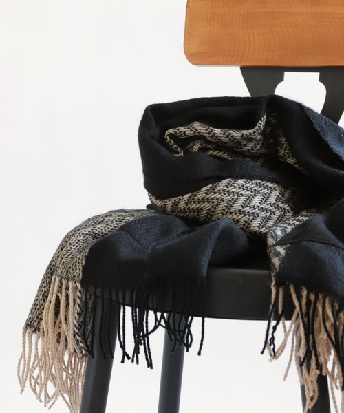 antiqua（アンティカ） マフラー ストール ヘリンボーン柄マフラー