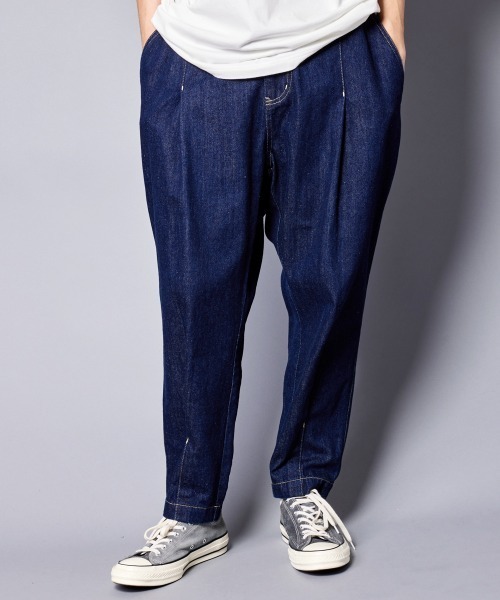 rehacer ジーンズ : Center Tuck Denim Pants / センタータック