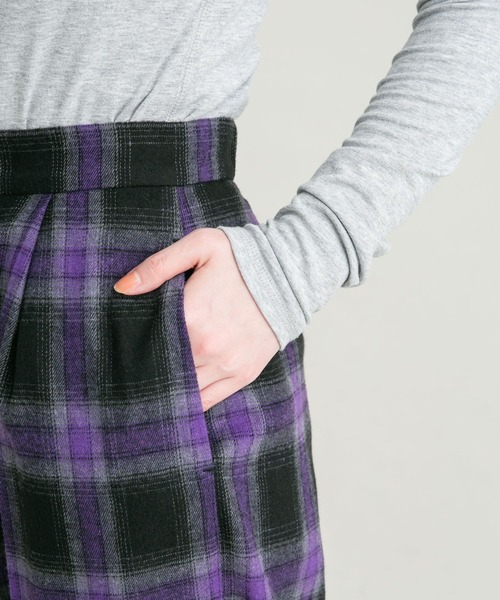 ladmusician オンブレチェック　ワイドパンツ セール】 オンブレチェックWIDEパンツ （その他パンツ
