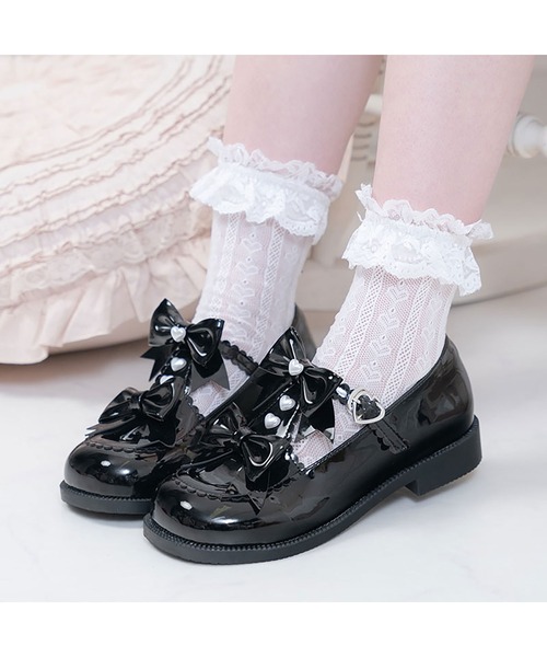 DearMyLove パンプス ハートパールダブルリボンパンプス : ZOZOTOWN