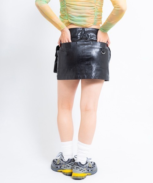 スカート ANNA SUI NYC RETRO フェイクレザー ショートスカート 「SP