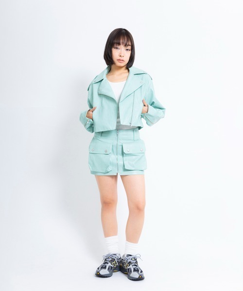 スカート ANNA SUI NYC RETRO フェイクレザー ショートスカート 「SP