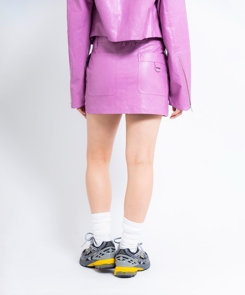 スカート ANNA SUI NYC RETRO フェイクレザー ショートスカート 「SP
