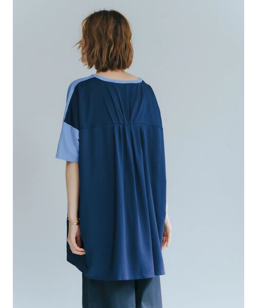 春夏新作 YECCA VECCA 異素材切替タックデザインカットソー tシャツ トップス