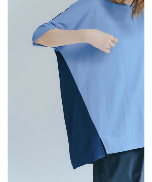 YECCA VECCA tシャツ 異素材切替タックデザインカットソー