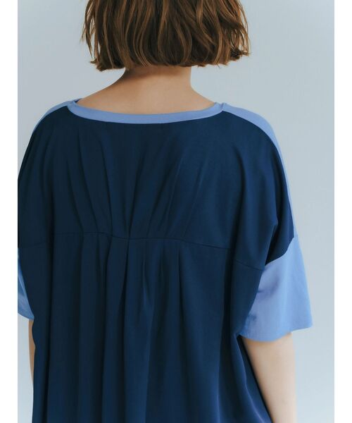 tシャツ タック切替半袖カットソー レディース セール】タック切替え半袖カットソー（Tシャツ/カットソー