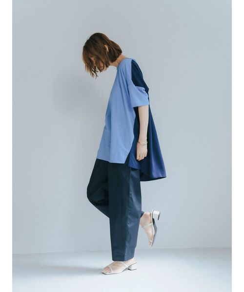 YECCA VECCA tシャツ 異素材切替タックデザインカットソー