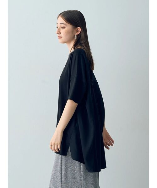 YECCA VECCA tシャツ 異素材切替タックデザインカットソー