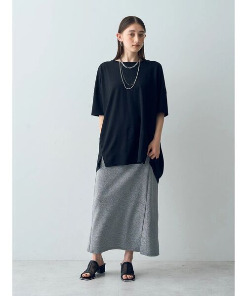 YECCA VECCA tシャツ 異素材切替タックデザインカットソー