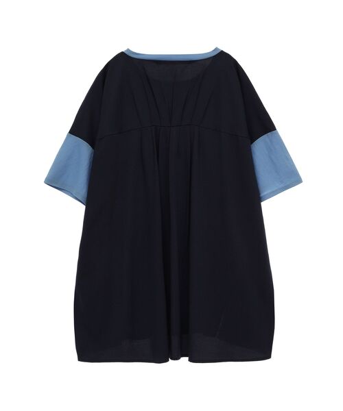 新品タグ付き　grin 異素材切替タックシャツ　黄色 YECCA VECCA tシャツ 異素材切替タックデザインカットソー