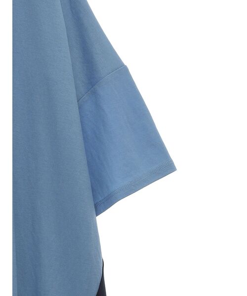 YECCA VECCA tシャツ 異素材切替タックデザインカットソー