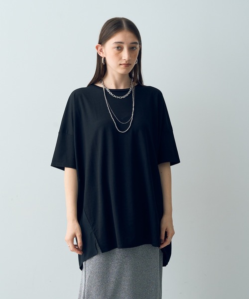 YECCA VECCA tシャツ 異素材切替タックデザインカットソー