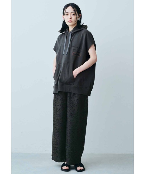 パンツ L&M MEDE19F（メデジュウキュウ） パンツ レース素材のリラックスパンツ