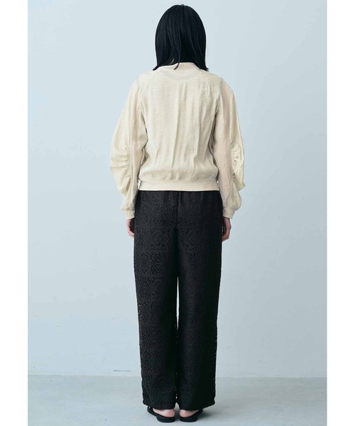 MEDE19F（メデジュウキュウ） パンツ レース素材のリラックスパンツ