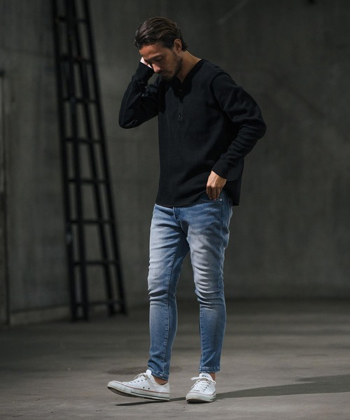 wjk reluxe ジーンズ mp12520-back fleece bonding denim pants デニム