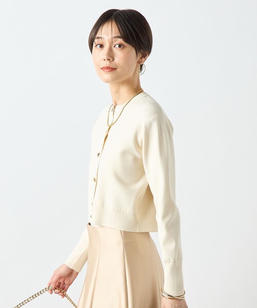 NOLLEY'S sophi - スムース編みショート丈カーディガン　ノーリーズソフィ NOLLEY'S Sophi カーディガン スムース編みショート丈