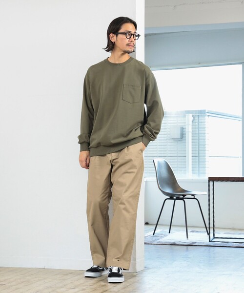 大学生協 割引 B：MING by BEAMS チノパン ストレッチ 1タック テーパード パンツ