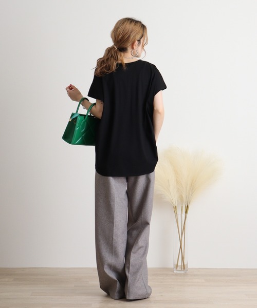 tシャツ BRODIAEA サークル刺繍ロゴ 極サラTシャツ レディース