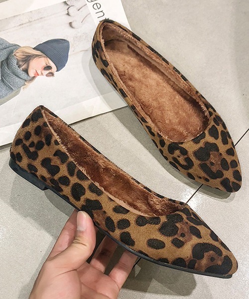 M*』様 ルブタン フラットシューズ　レオパード　パンプス　37 Christian Louboutin - CHRISTIAN LOUBOUTIN(クリスチャンルブタン