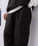 ワイドパンツ カーゴパンツ ワイドトラックパラ...の詳細画像3