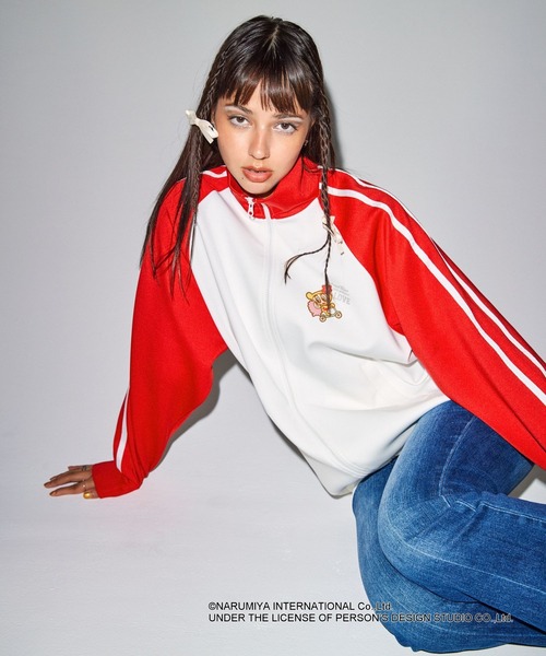 FOREVER21 ブルゾン アウター 「ANGEL BLUE」トラックジャケット 
