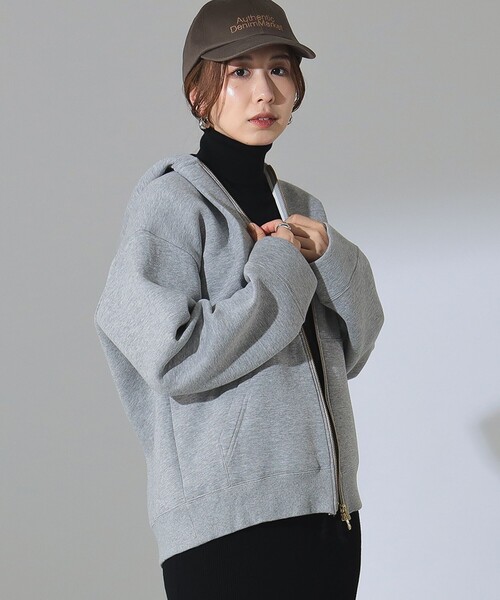 Demi-Luxe BEAMS パーカー ダンボール ジップ レディース