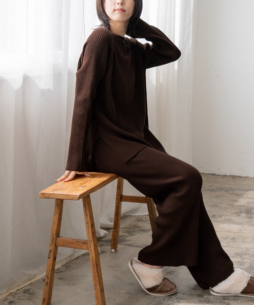 VitaFelice（ヴィータフェリーチェ） セットアップ リブニット