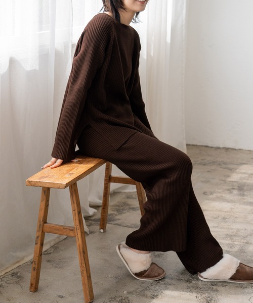 VitaFelice（ヴィータフェリーチェ） セットアップ リブニット